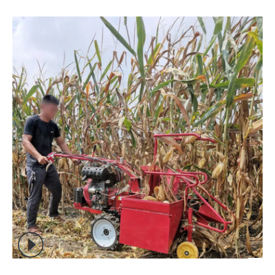 秸稈粉碎還田帶扒皮功能收割機 柴油15馬力玉米收割機 割玉米機器