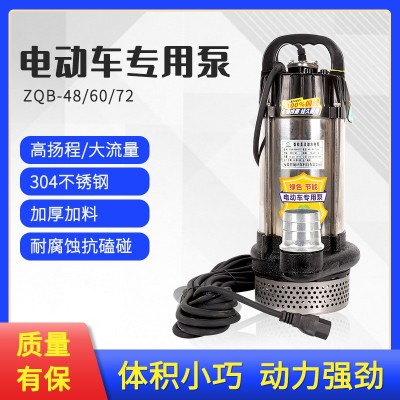 電動(dòng)車不銹鋼直流潛水泵大流量高揚(yáng)程灌溉泵電瓶車抽水泵抽水機(jī)